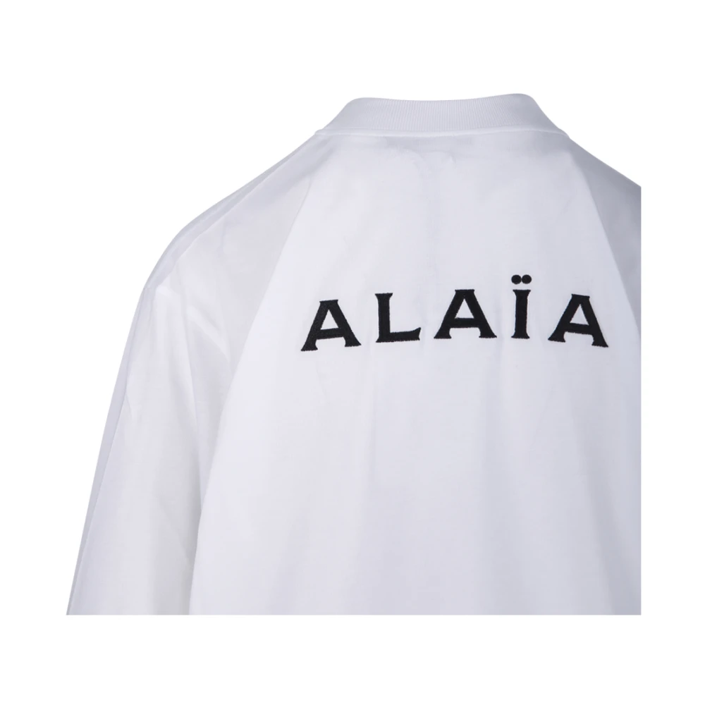 Alaïa Witte Sweater met Unieke Stijl White Dames