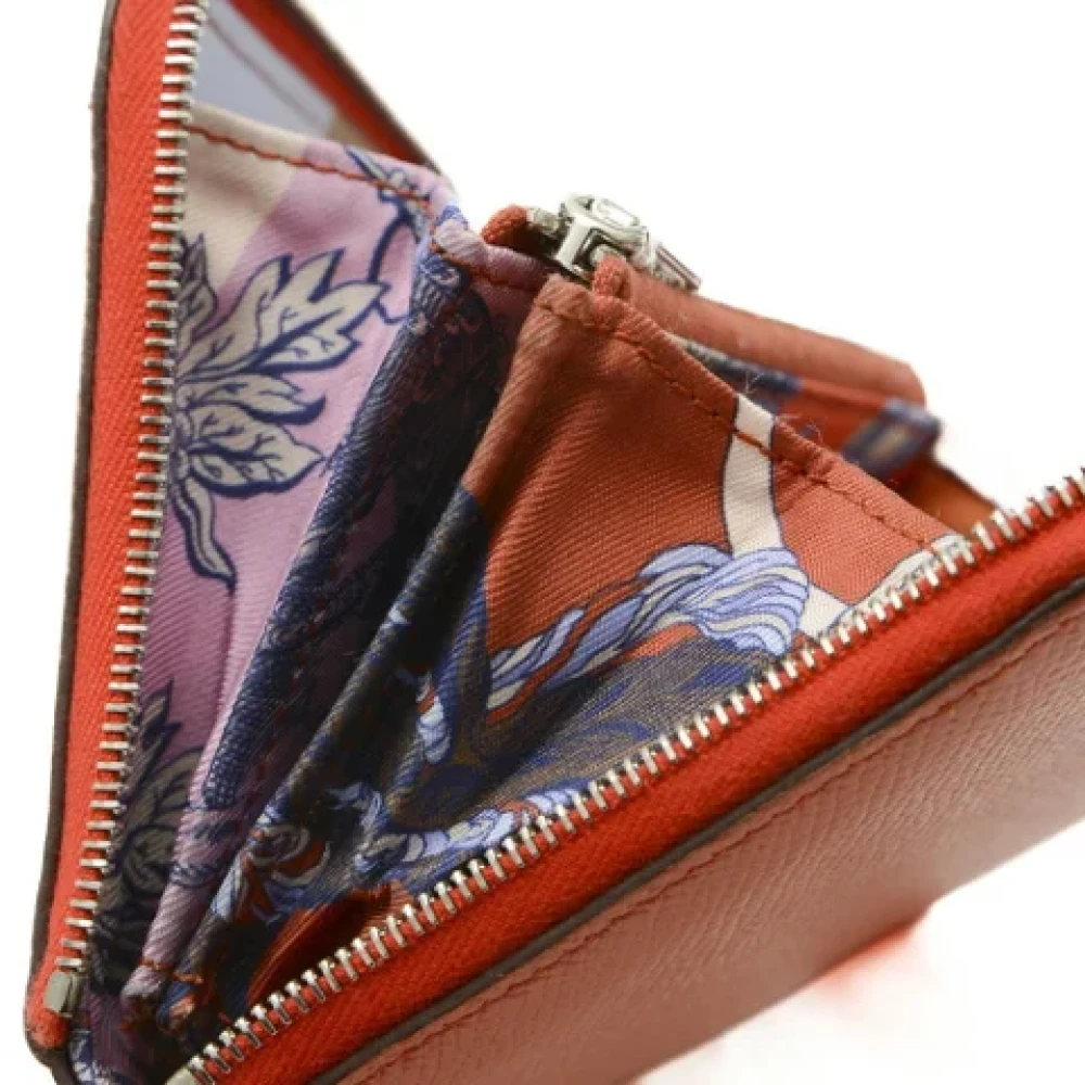 Hermès Vintage Pre-owned Leather wallets Orange Dames