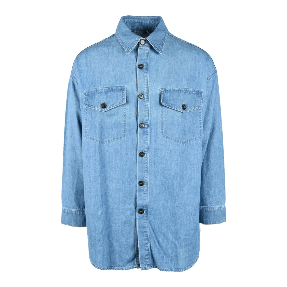 Philippe Model Katoenmix Overhemd Blue Heren