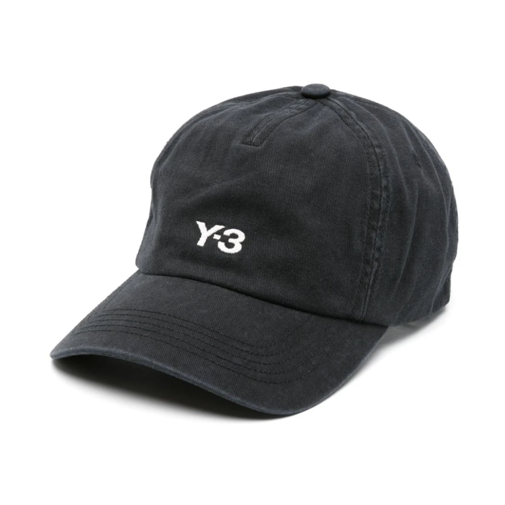 Y-3 Zwarte Katoenen Twill Weefsel Hoed Black Heren