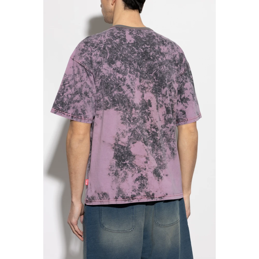 Diesel T-shirt T-Boxt-R9 Purple Heren