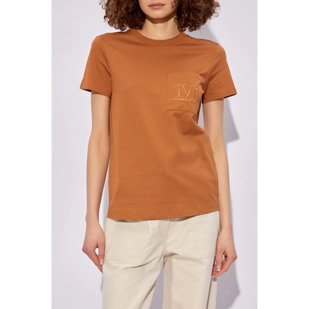Max Mara Papaia T-shirt Brown Dames
