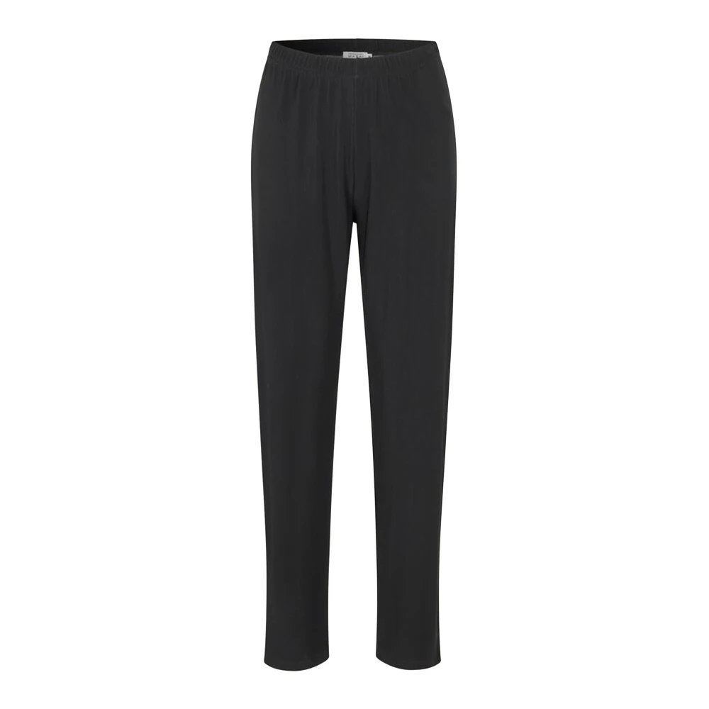 Masai Black Slim-Fit Trousers, Female, S, Soft And Luxurious Basic Trousers