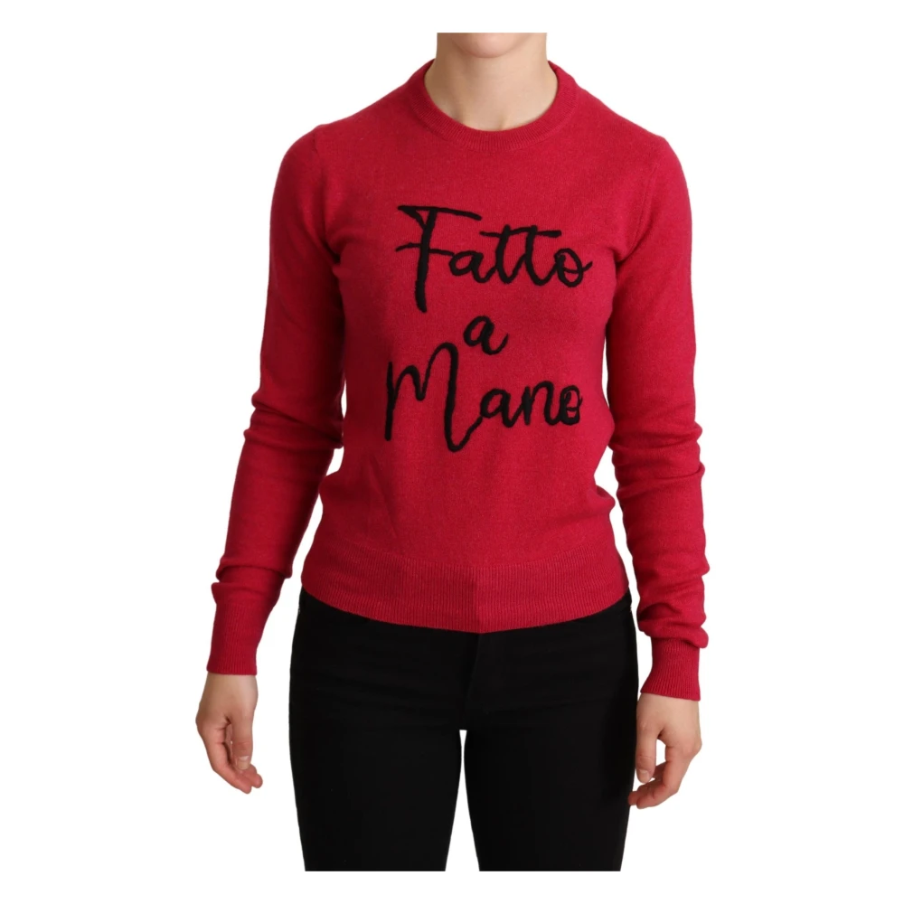 Dolce & Gabbana Men's Pink Luxury Cashmere Jumper - Cashmere Knitwear - Xs - Knitwear