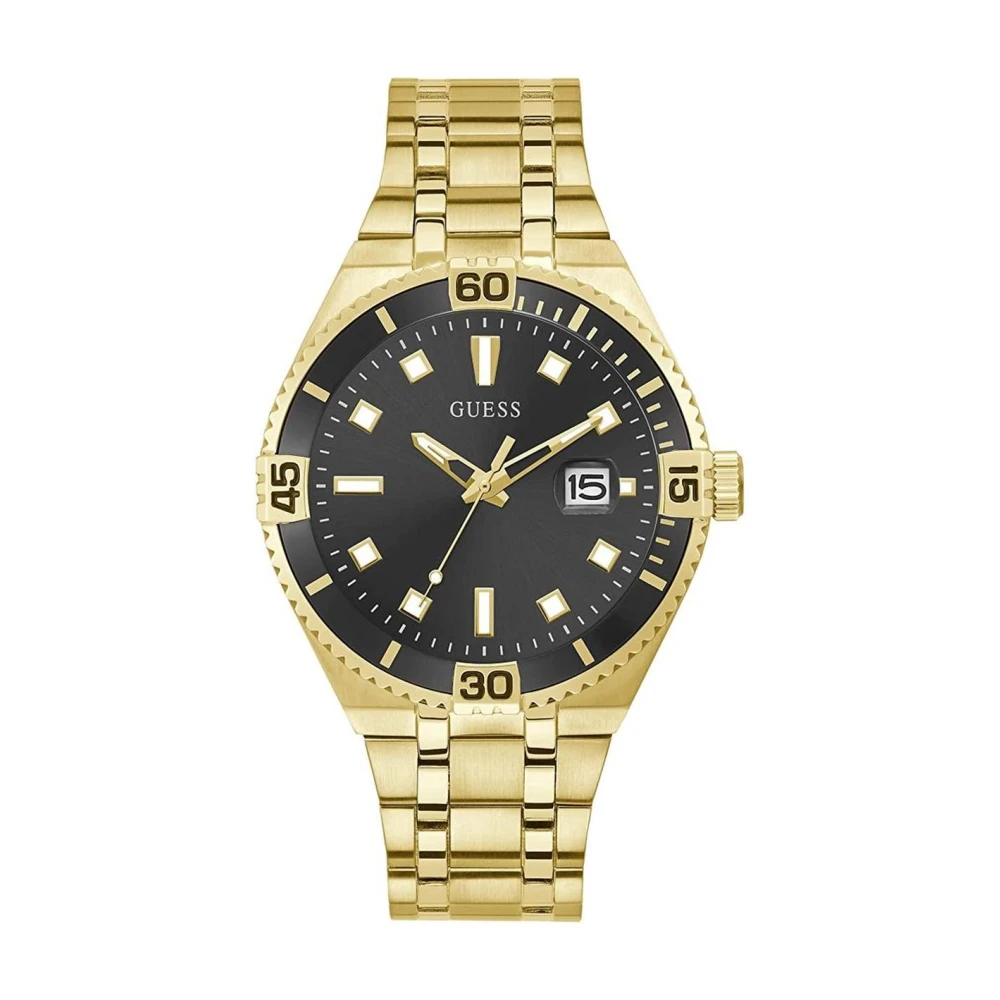Guess Men's Gold Stainless Steel Quartz Analog Watch