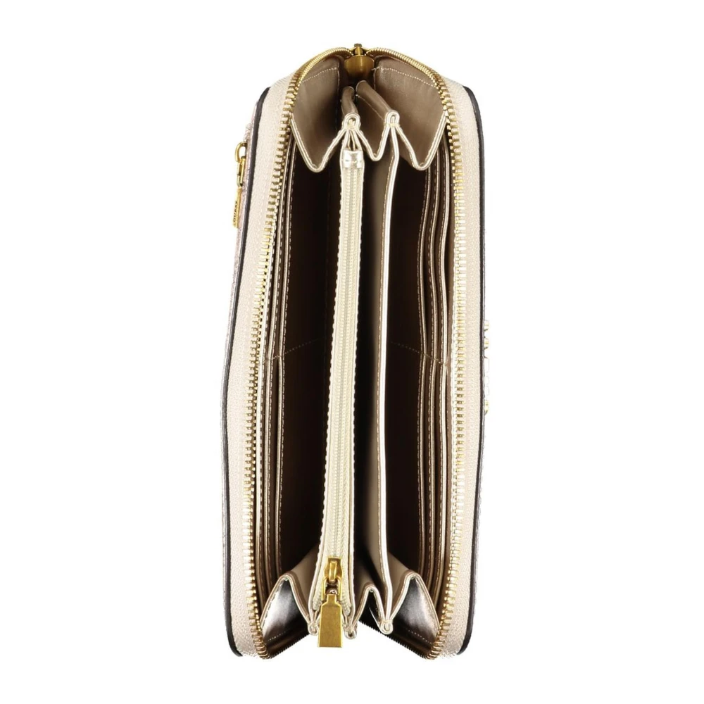 Guess Logo Wallet with Multiple Compartments Beige Dames