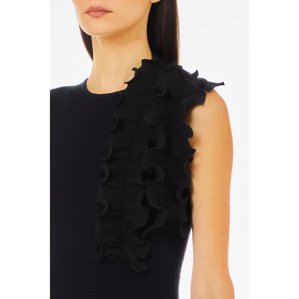 Liu Jo Gerimpelde Gebreide Jurk Black Dames