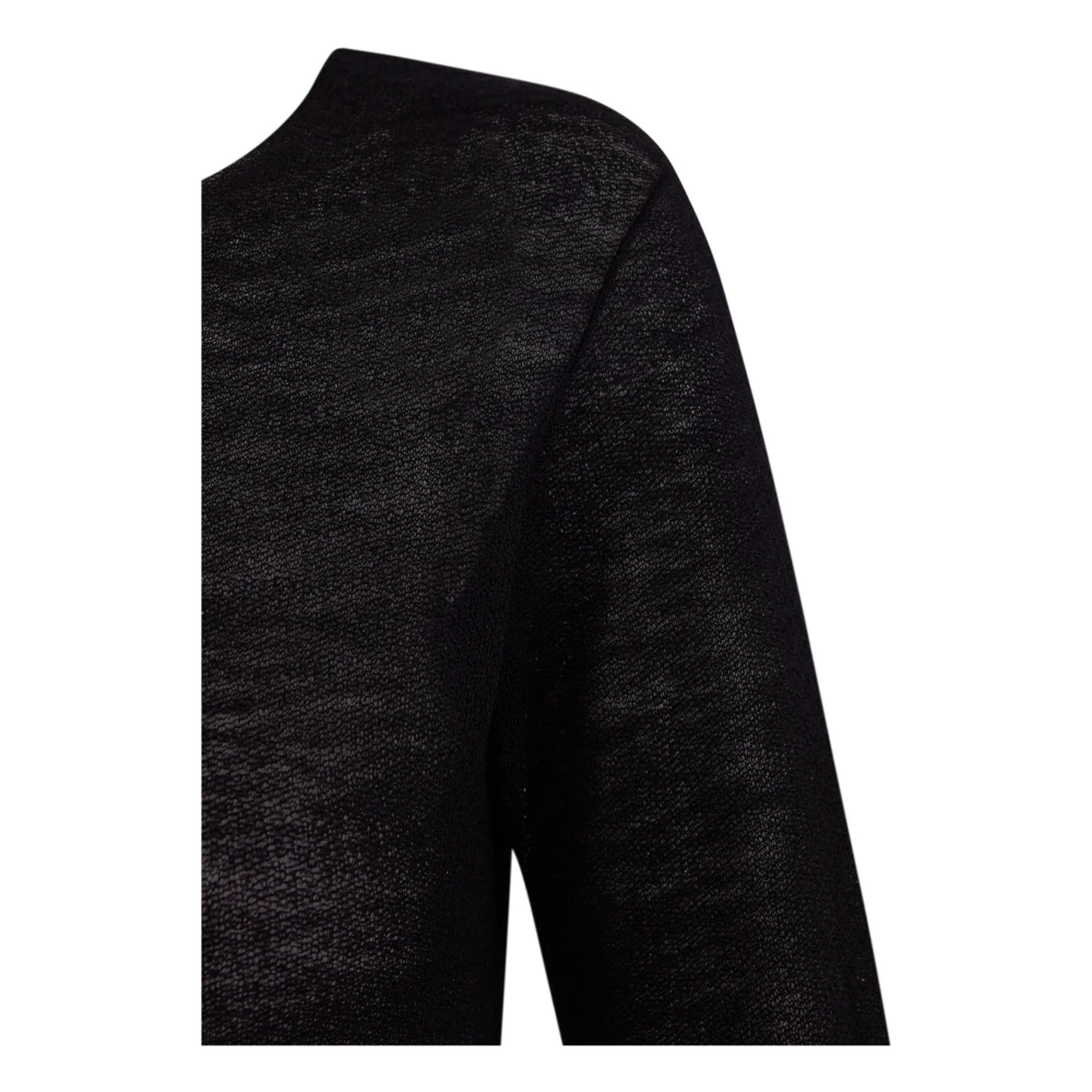 Cortana Zwarte virgin wool longsleeve top Black Dames