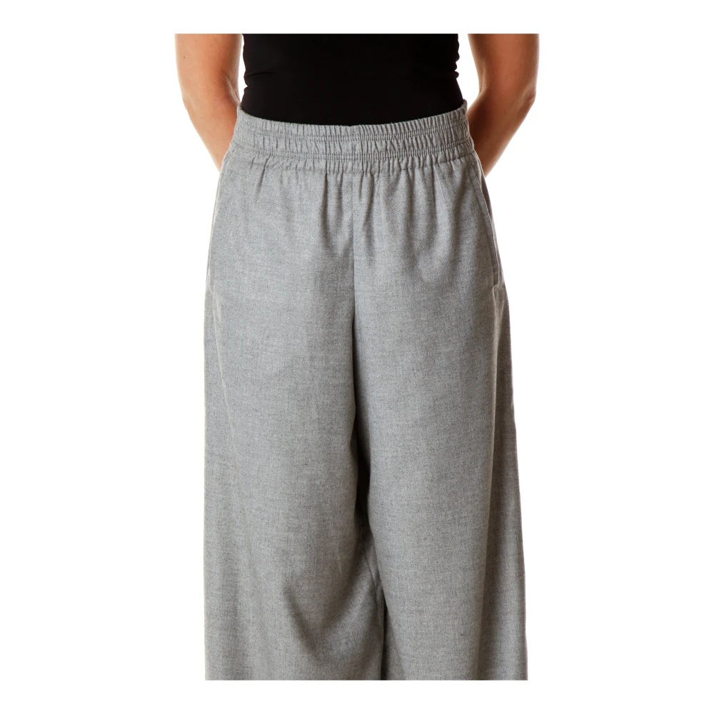 drykorn Wijde Elastische Taille Broek Gray Dames