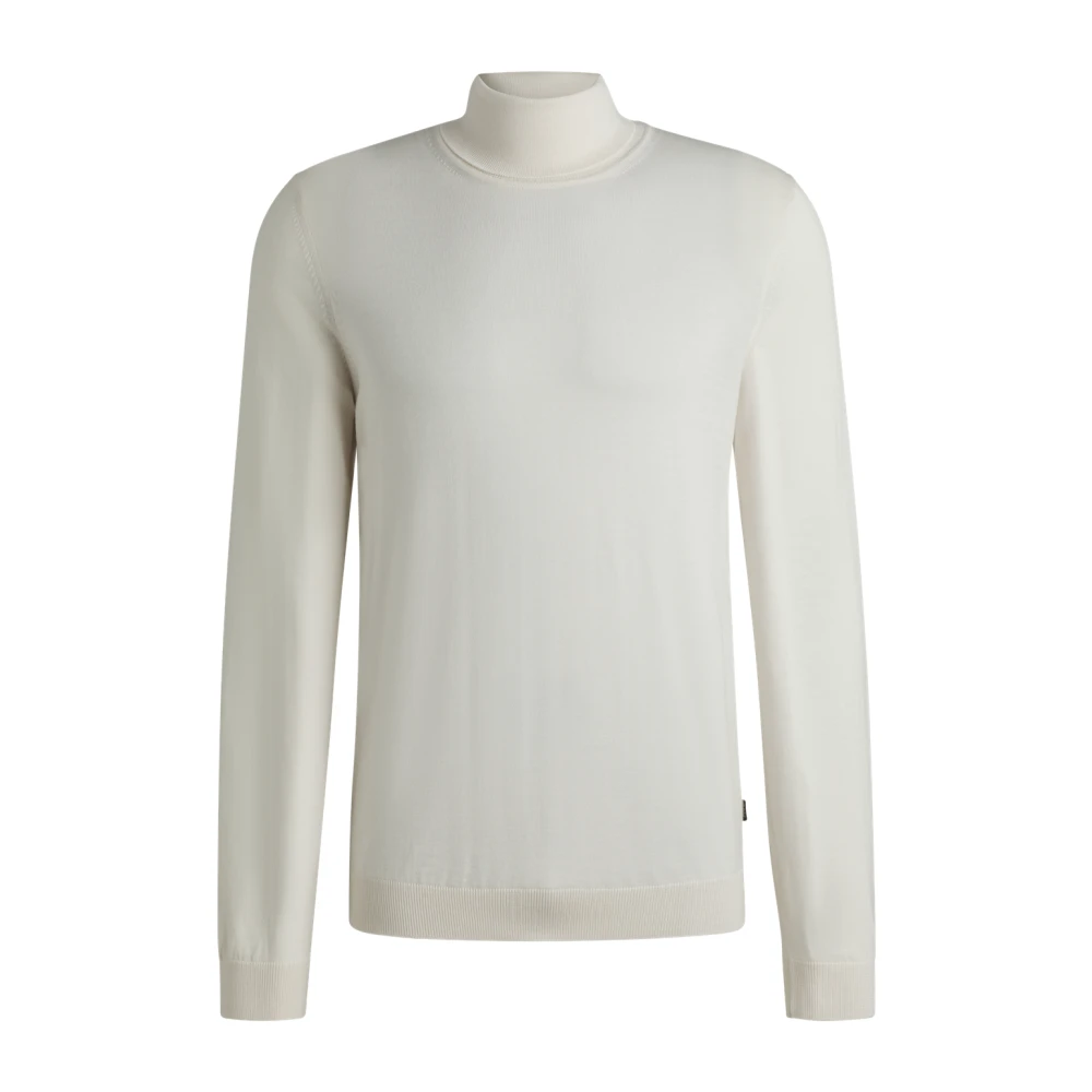 Hugo Boss Slim Fit Wollen Coltrui White Heren