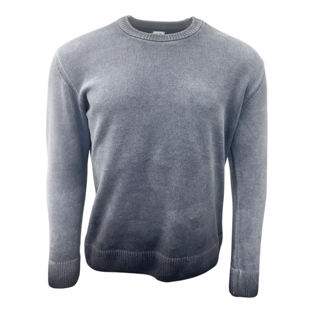 C.P. Company Blauwe Chenille Gebreide Trui Gray Heren