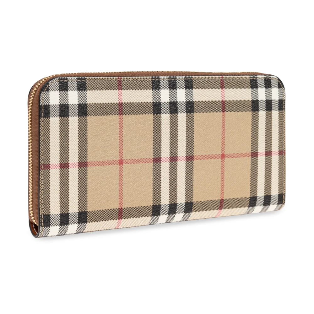 Burberry Portemonnee met ruitpatroon Beige Dames