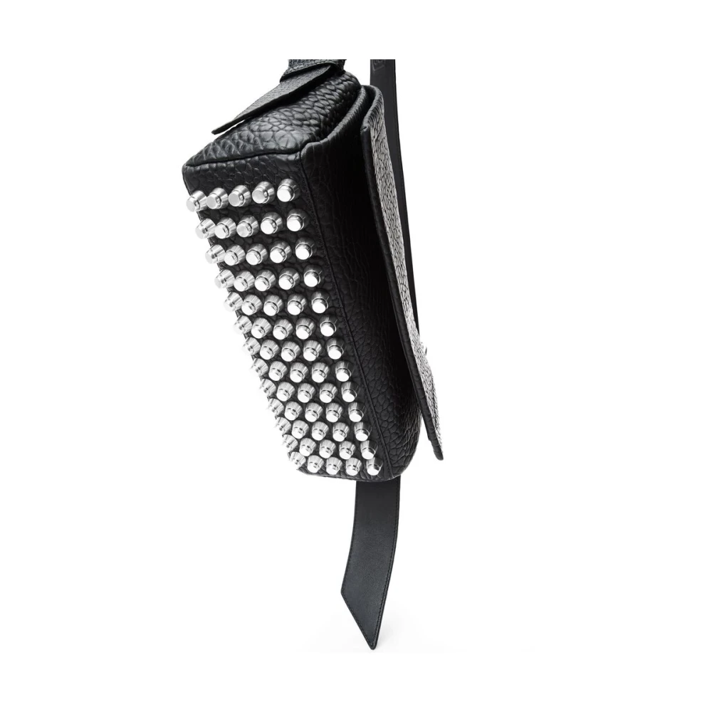 alexander wang Studded Zwarte Leren Schoudertas Black Dames