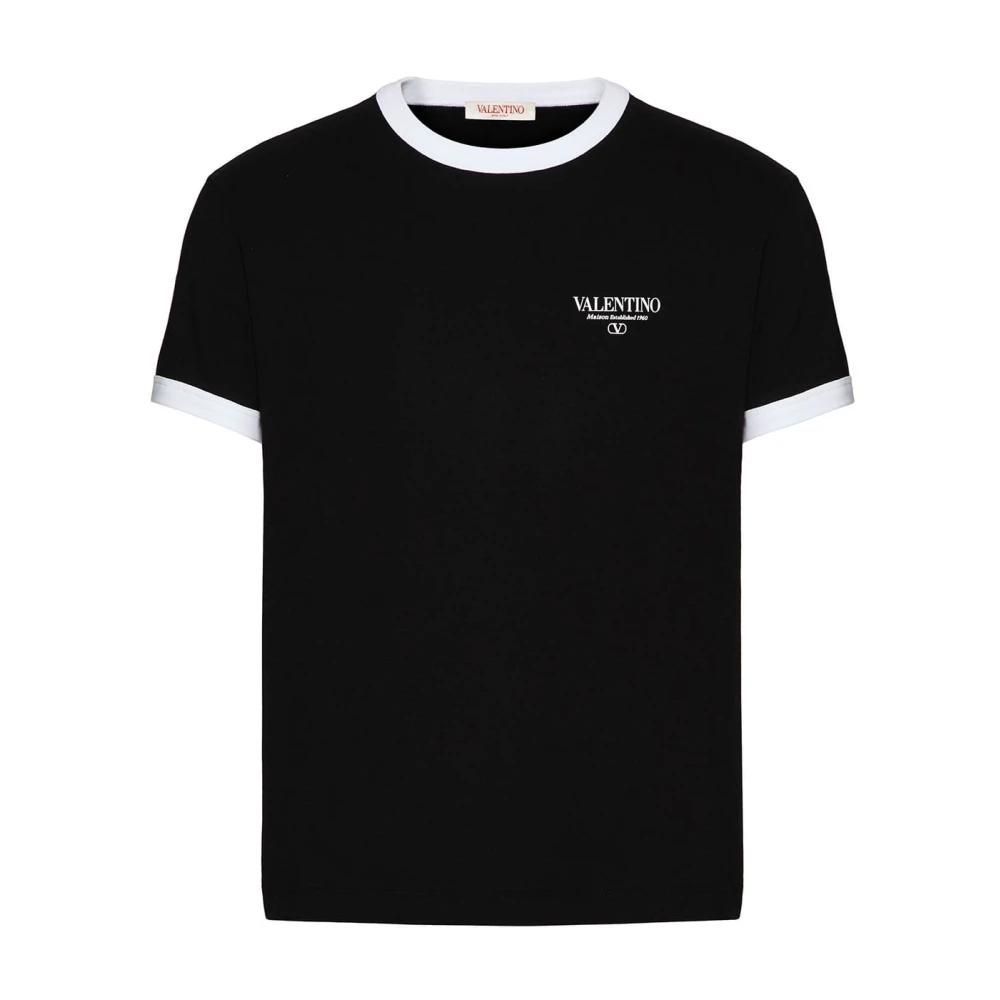 Valentino Garavani Casual Katoenen T-Shirt Black Heren