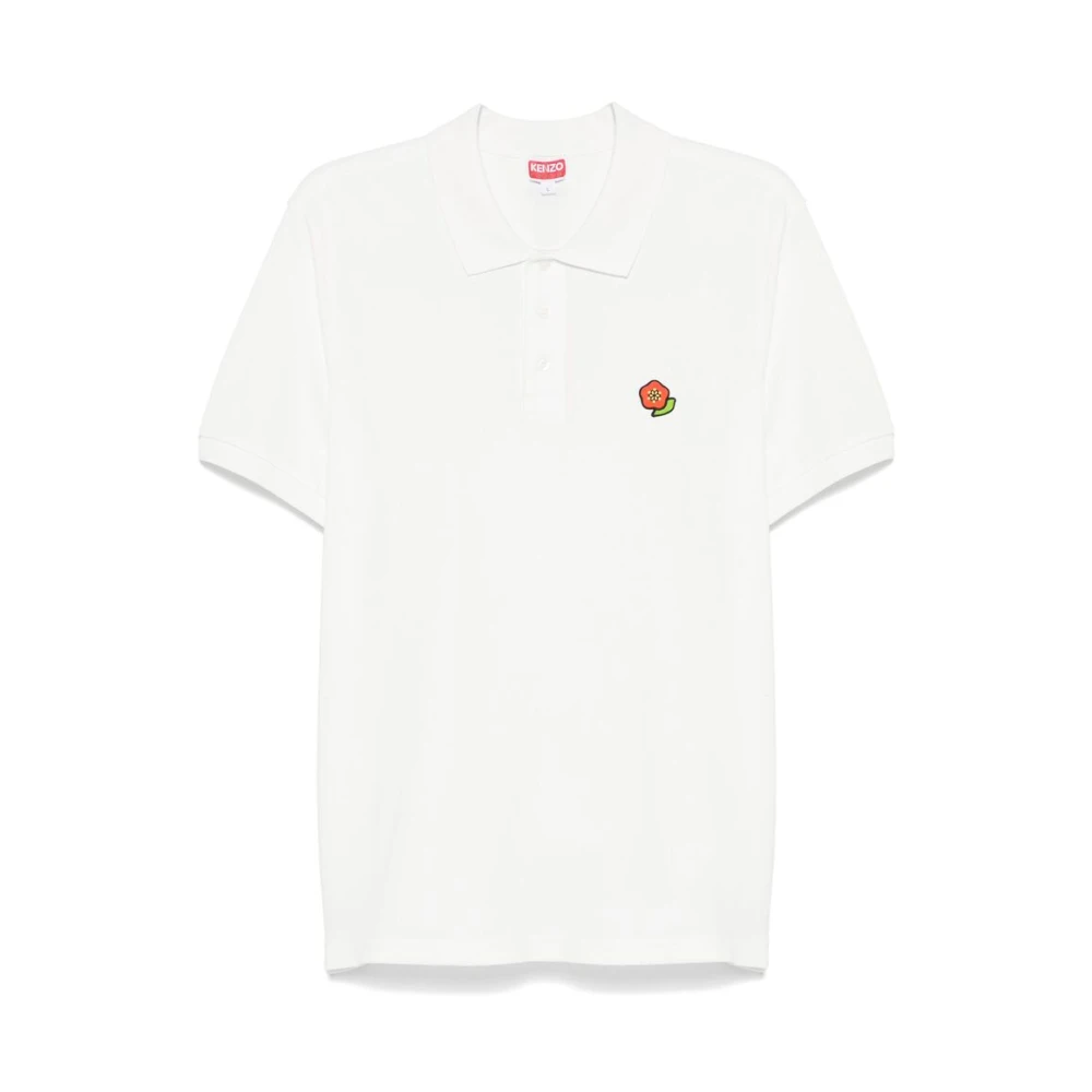 Kenzo Witte Polo Sweater met Logo Borduurwerk White Heren