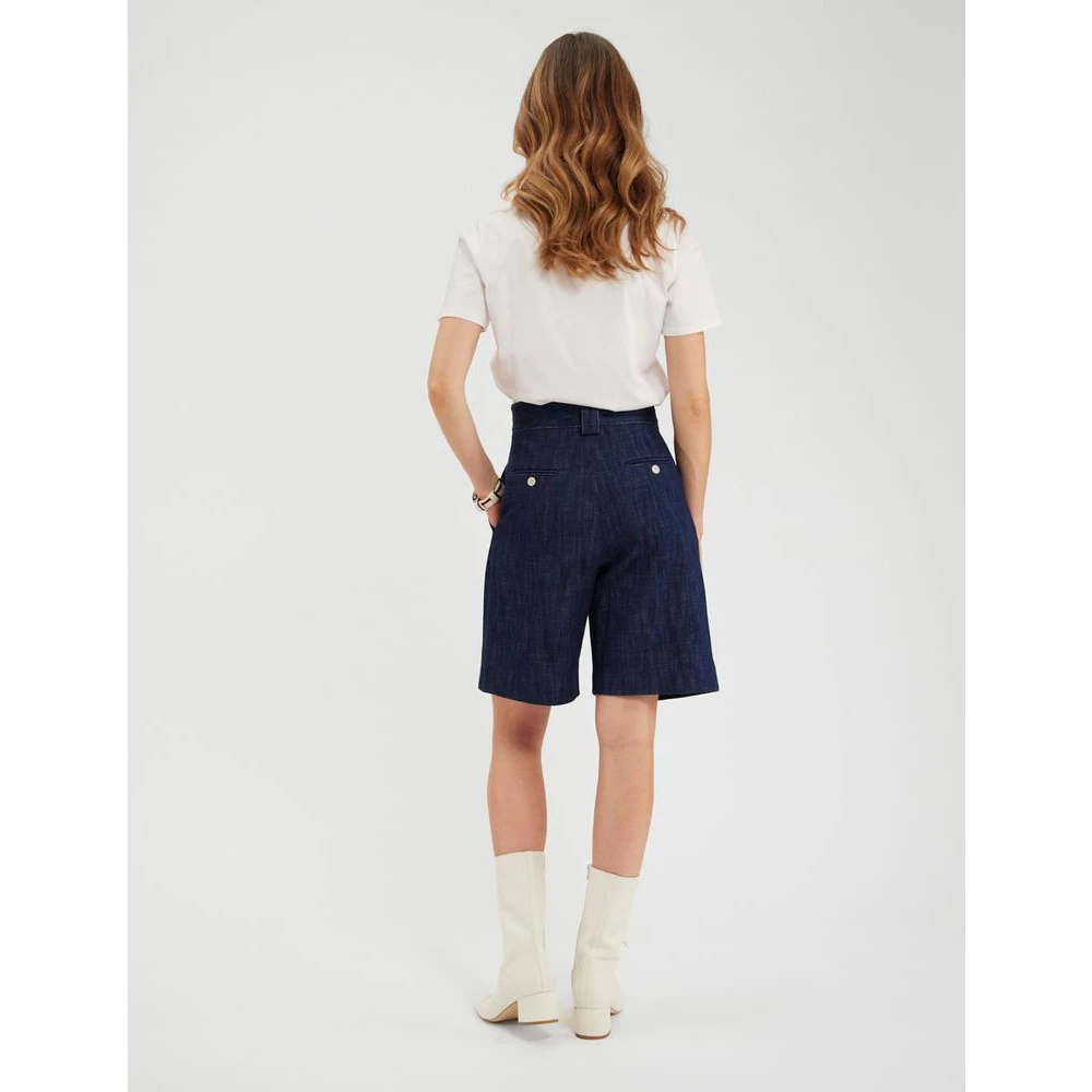 Ines De La Fressange Paris Odette katoenen shorts Blue Dames