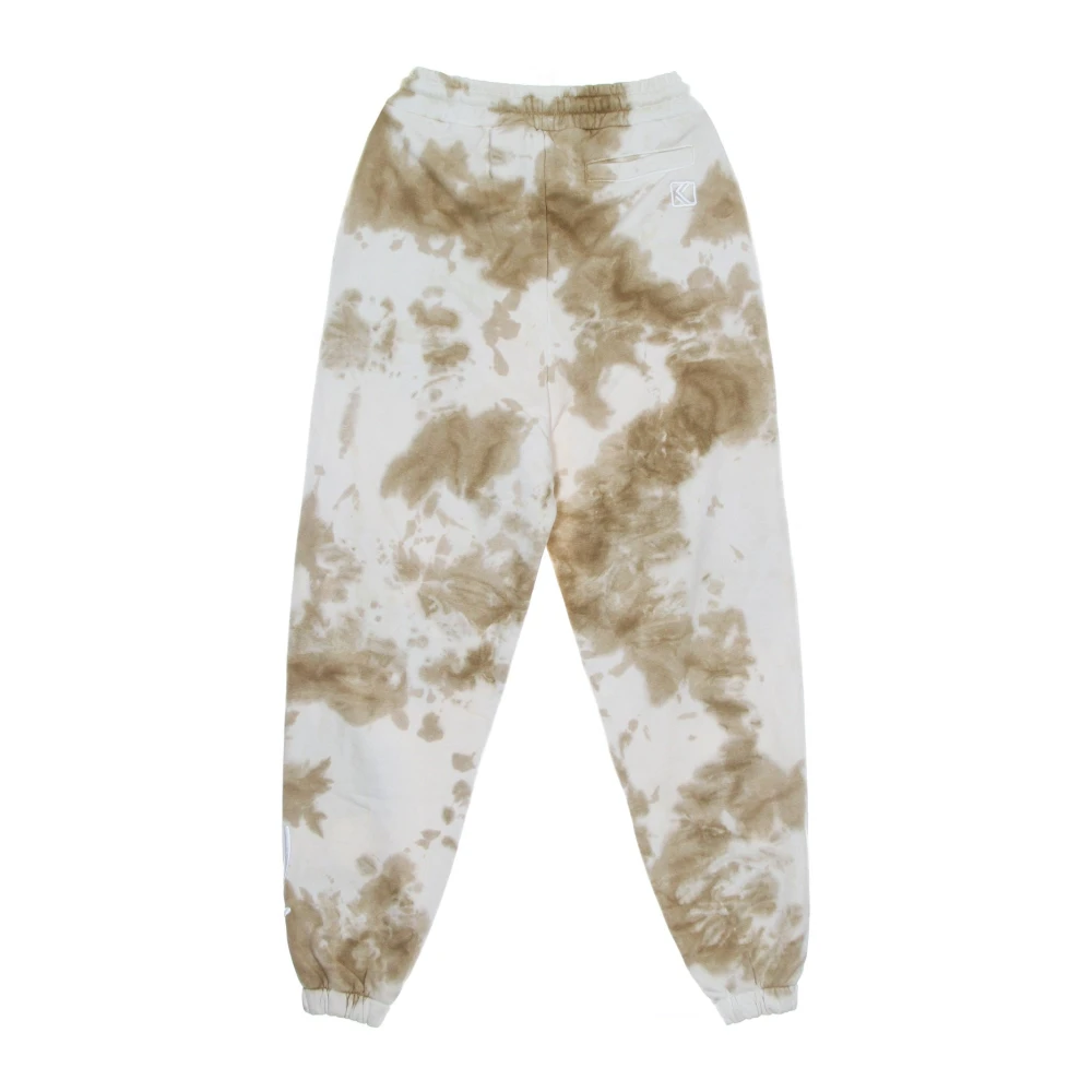 Karl Kani Tie Dye Sweatpants Wit zand Beige Heren