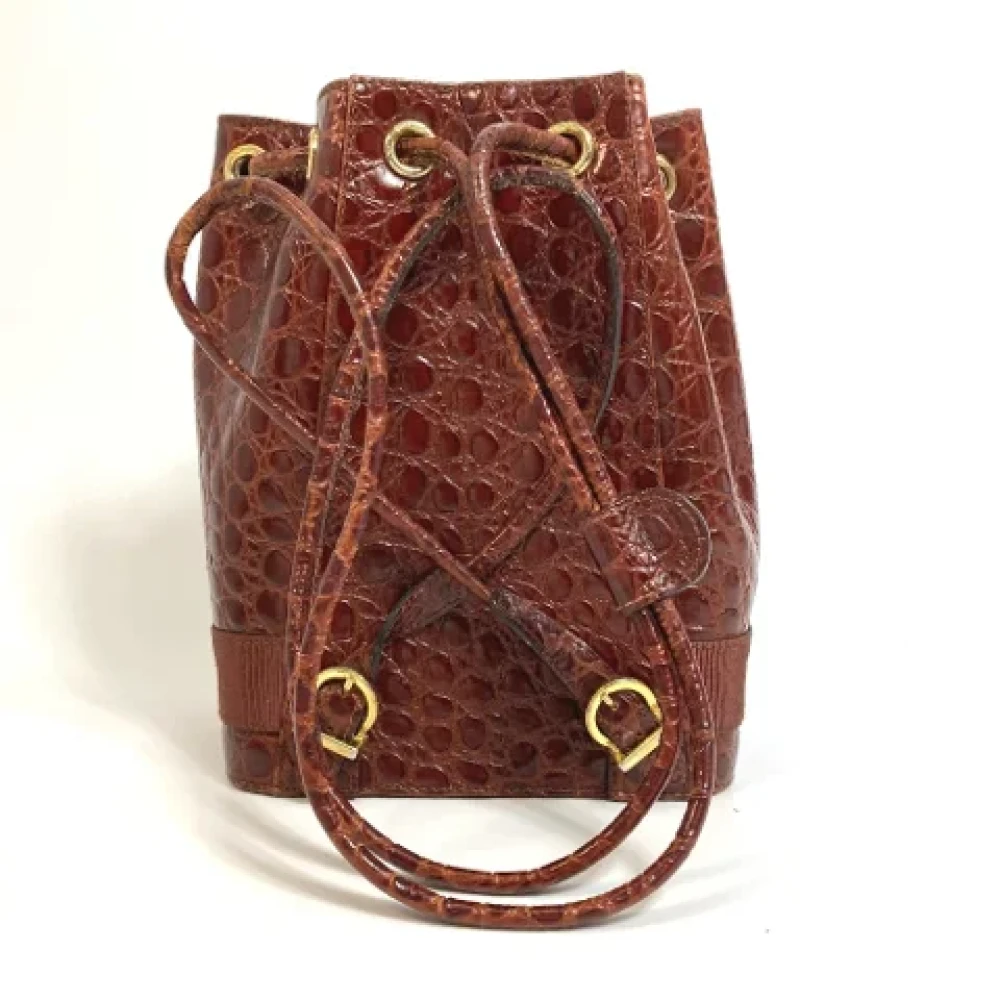 Salvatore Ferragamo Pre-owned Leather shoulder-bags Brown Dames