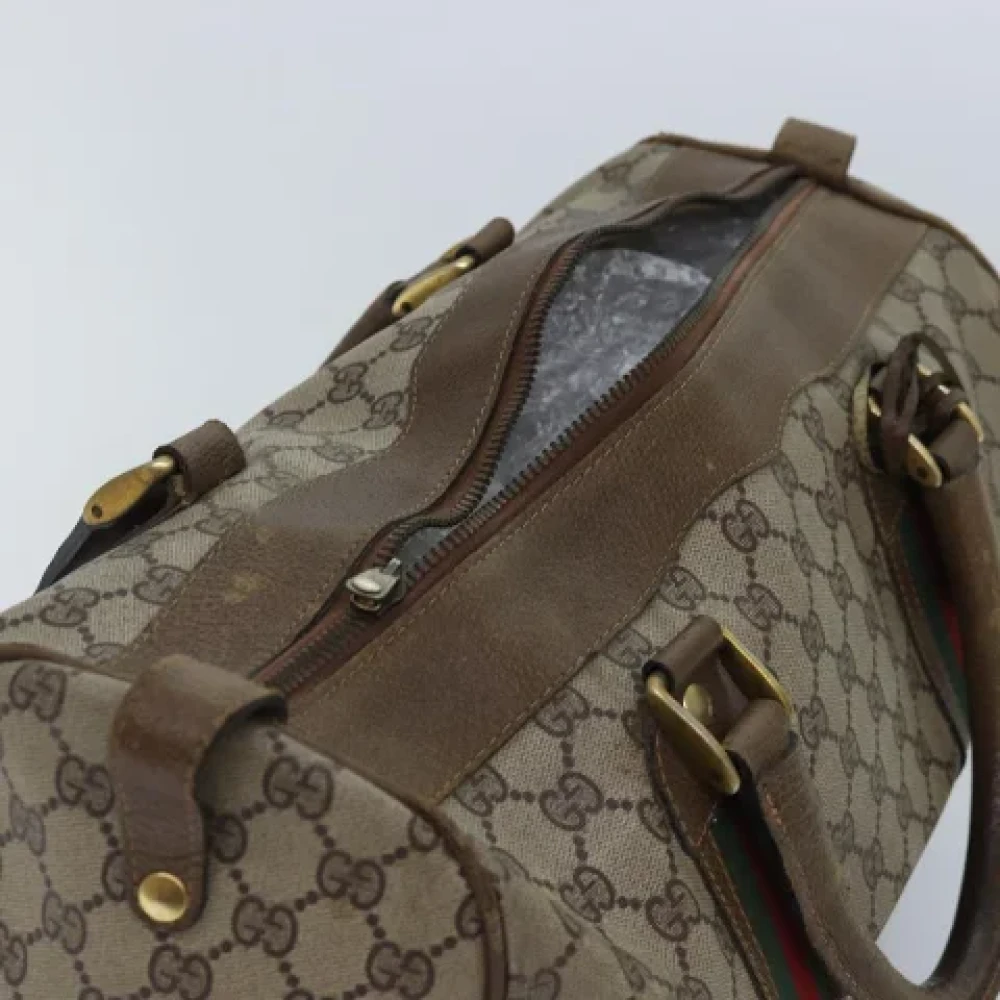 Gucci Vintage Pre-owned Leather handbags Beige Dames