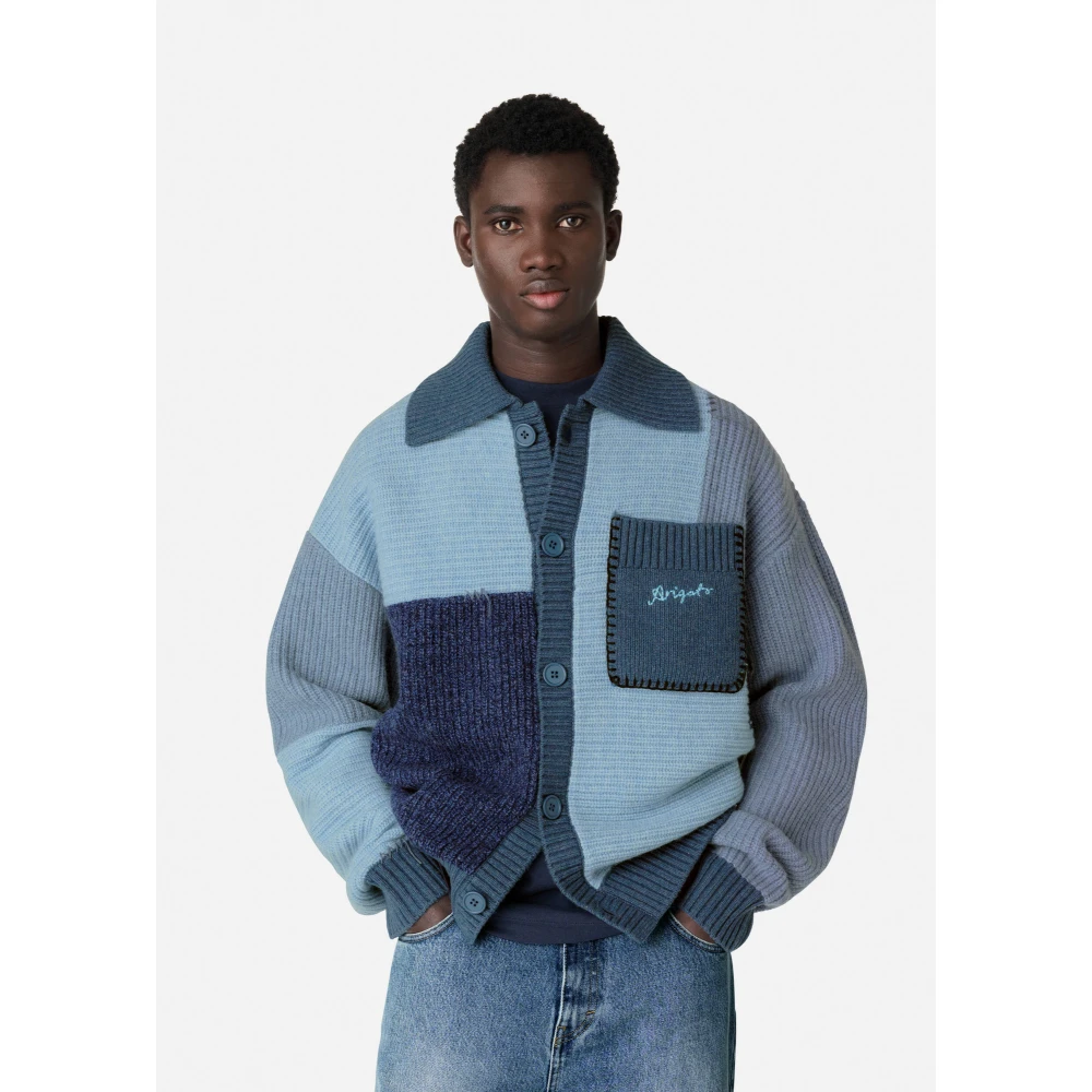 Axel Arigato Franco Patch Cardigan Blue Heren