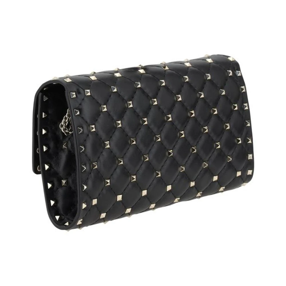 Valentino Garavani Studded Leren Schoudertas Black Dames