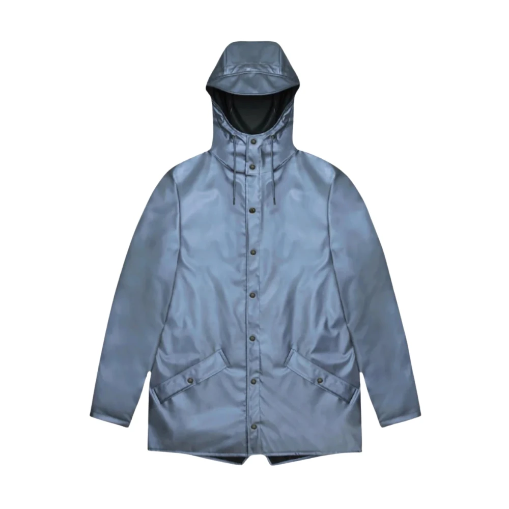 Rains Minimalistische Unisex Regenjas Blue Dames