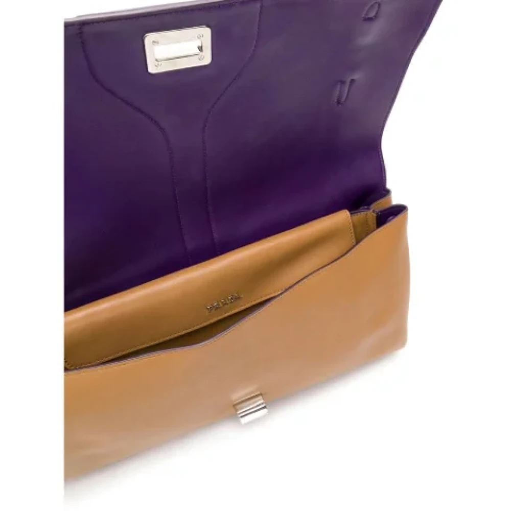 Prada Vintage Pre-owned Leather prada-bags Beige Dames
