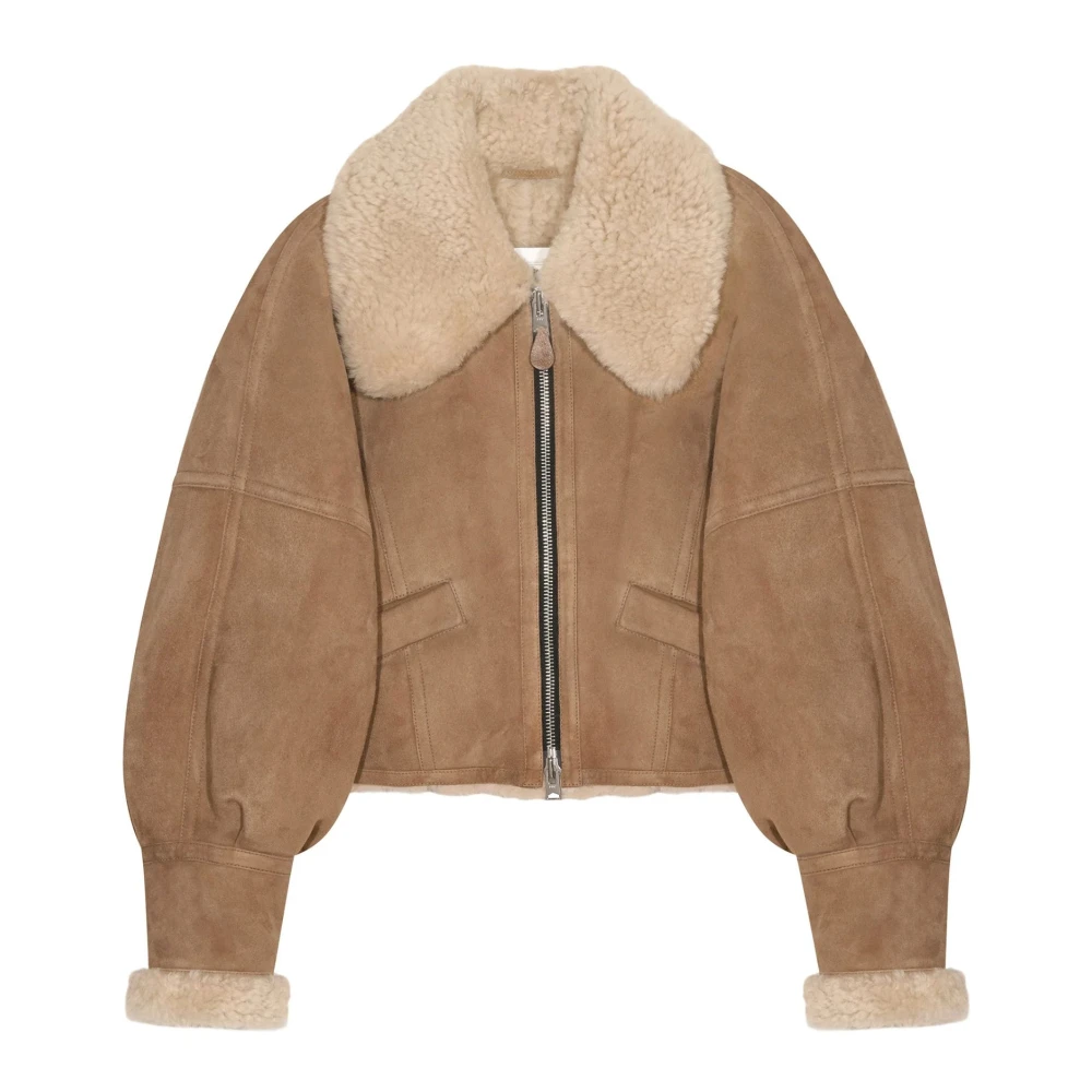 Shoreditch SKI Club Merino Shearling Kort Jack Beige Dames