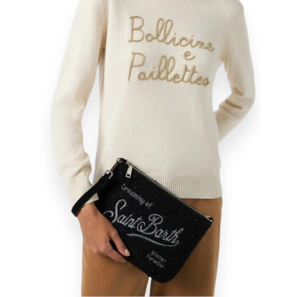 MC2 Saint Barth Parijse Tweed Schoudertas Black Dames