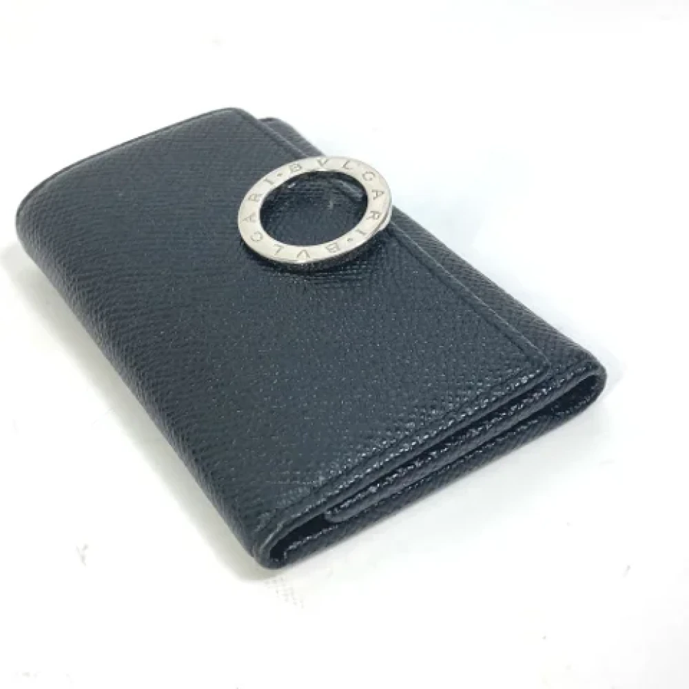 Bvlgari Vintage Pre-owned Leather key-holders Black Heren
