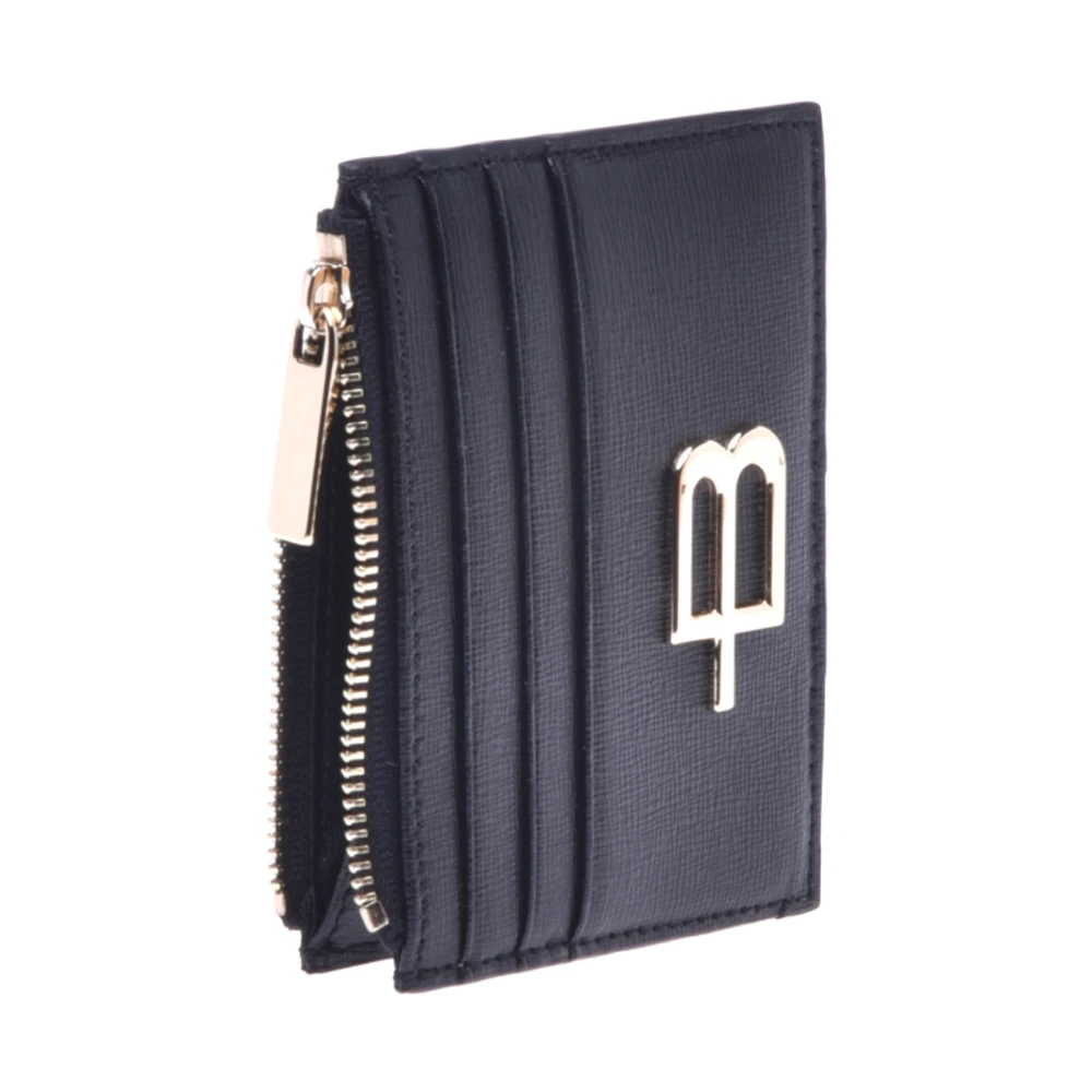 Baldinini Card holder with zip in black saffiano Black Dames