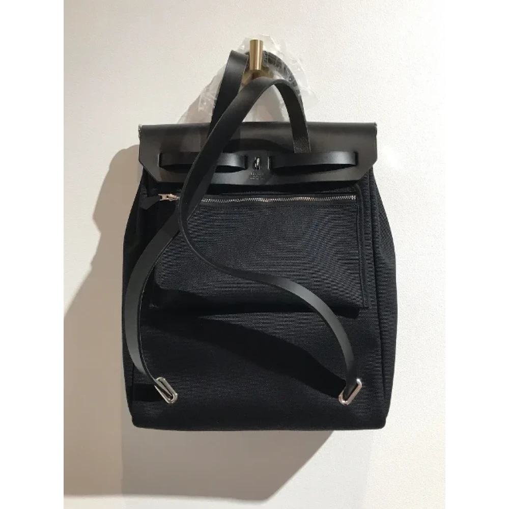 Hermès Vintage Pre-owned Canvas backpacks Black Dames