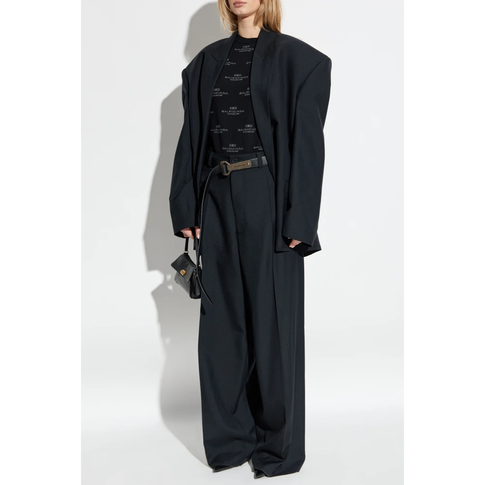Balenciaga Trui met Logo Black Dames