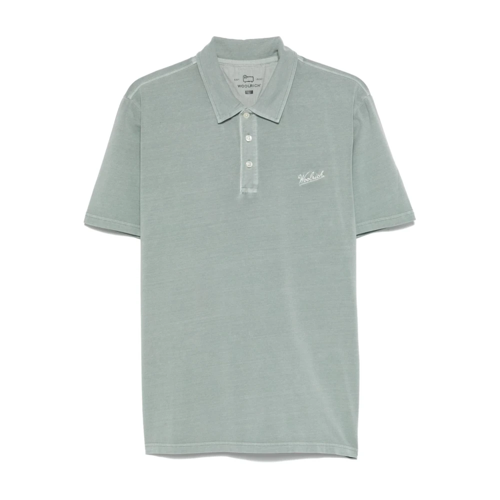 Woolrich Sage Green Polo Shirt Green Heren