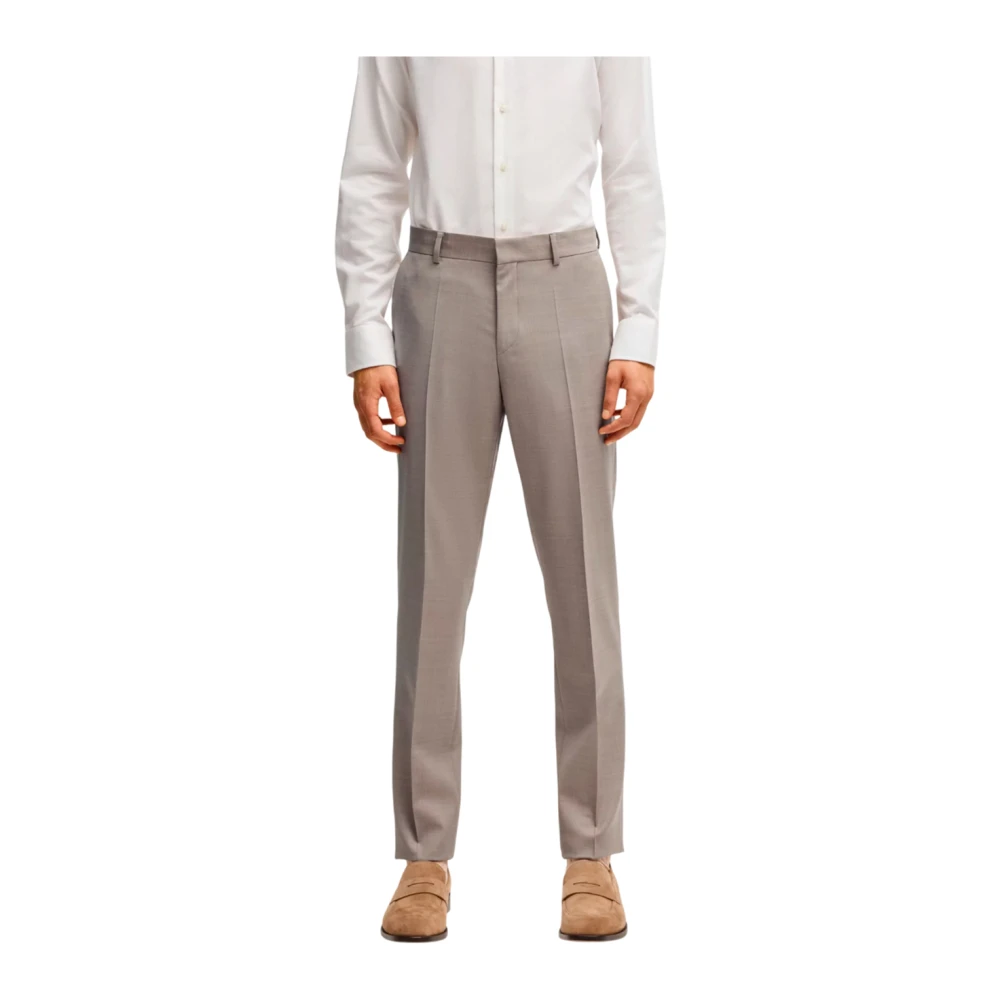 Boss Single-Breasted Pak Beige Heren
