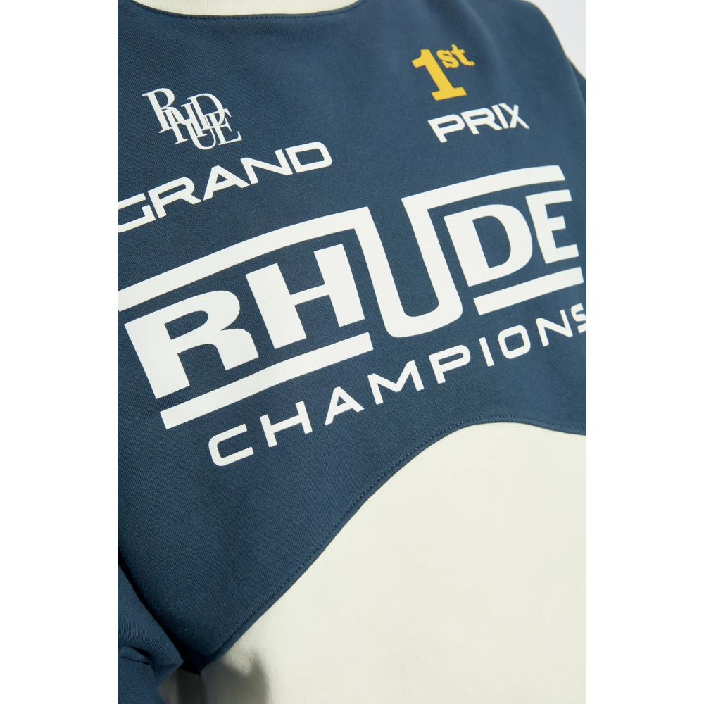 Rhude Sweatshirt met Logo Blue Heren