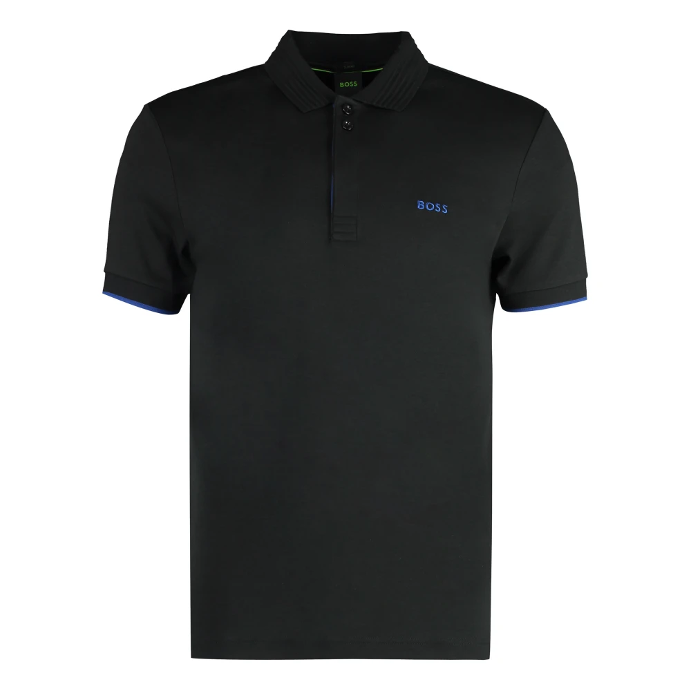 Hugo Boss Katoenen Piqué Polo Shirt Black Heren