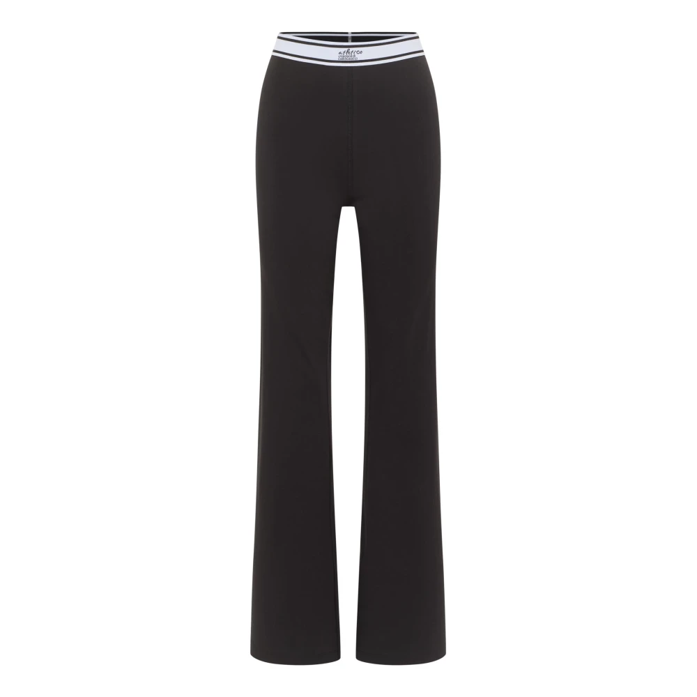 Carlo Colucci Women's Black Wide Trousers, L, Atletico Jazztrousers