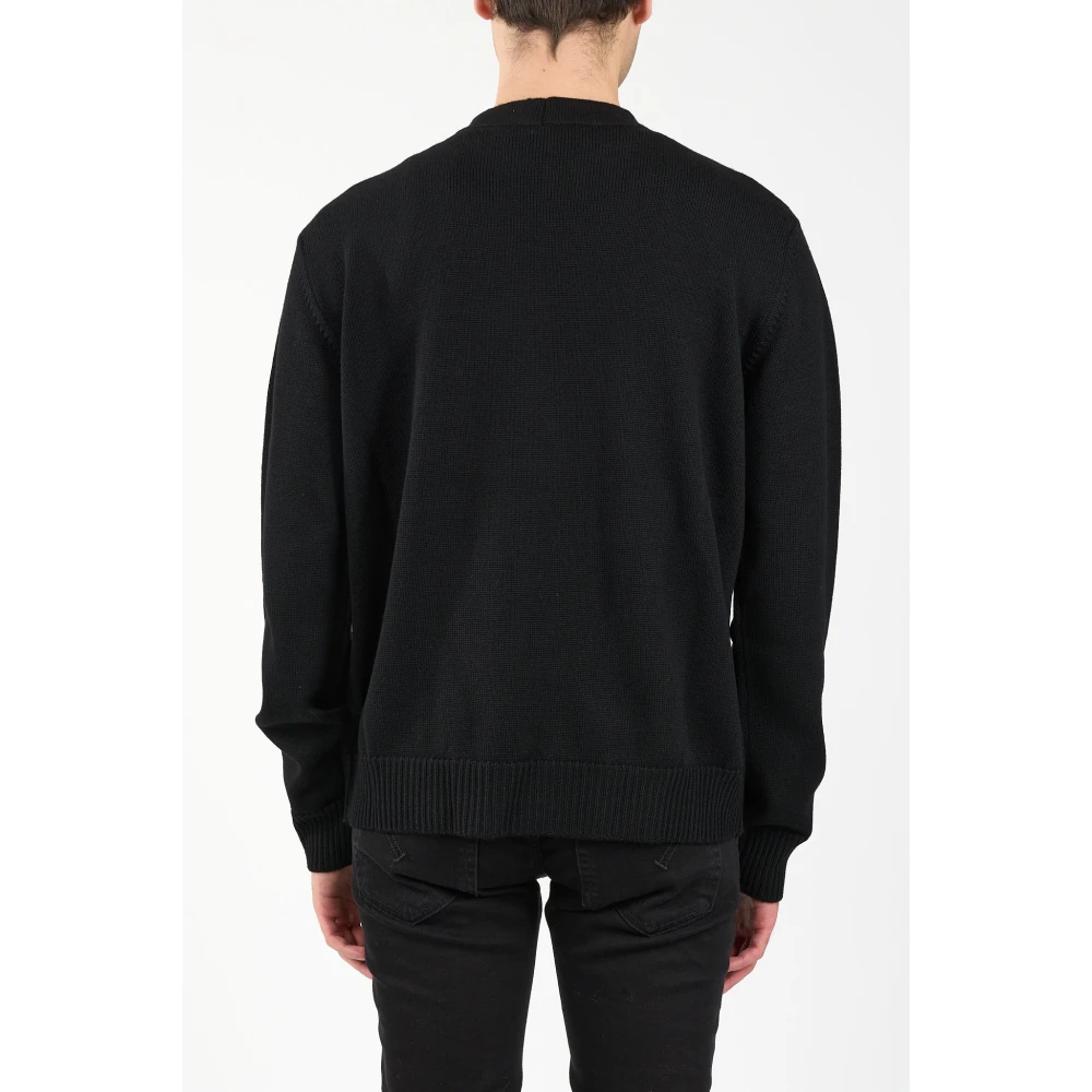 N21 Wollen Gebreide Trui Black Heren