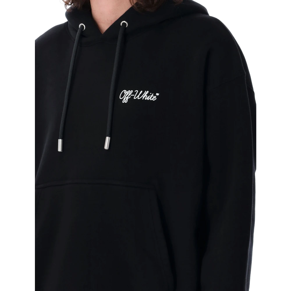 Off White Skate Script Hoodie Black Heren
