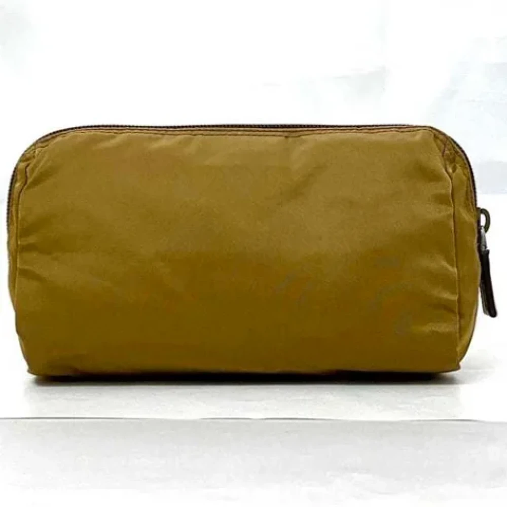 Prada Vintage Pre-owned Nylon prada-bags Beige Dames