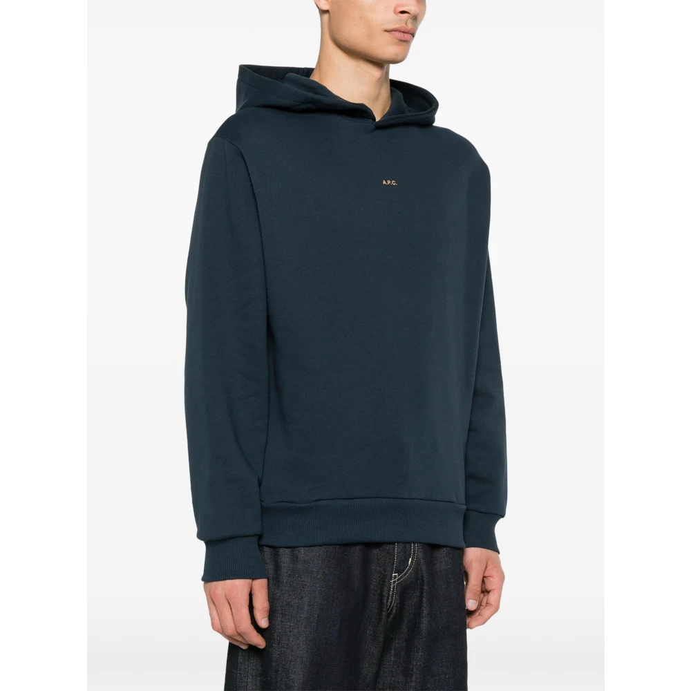 A.p.c. Katoenen Hoodie Blue Heren