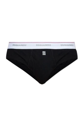 Ribbade briefs med logotyp