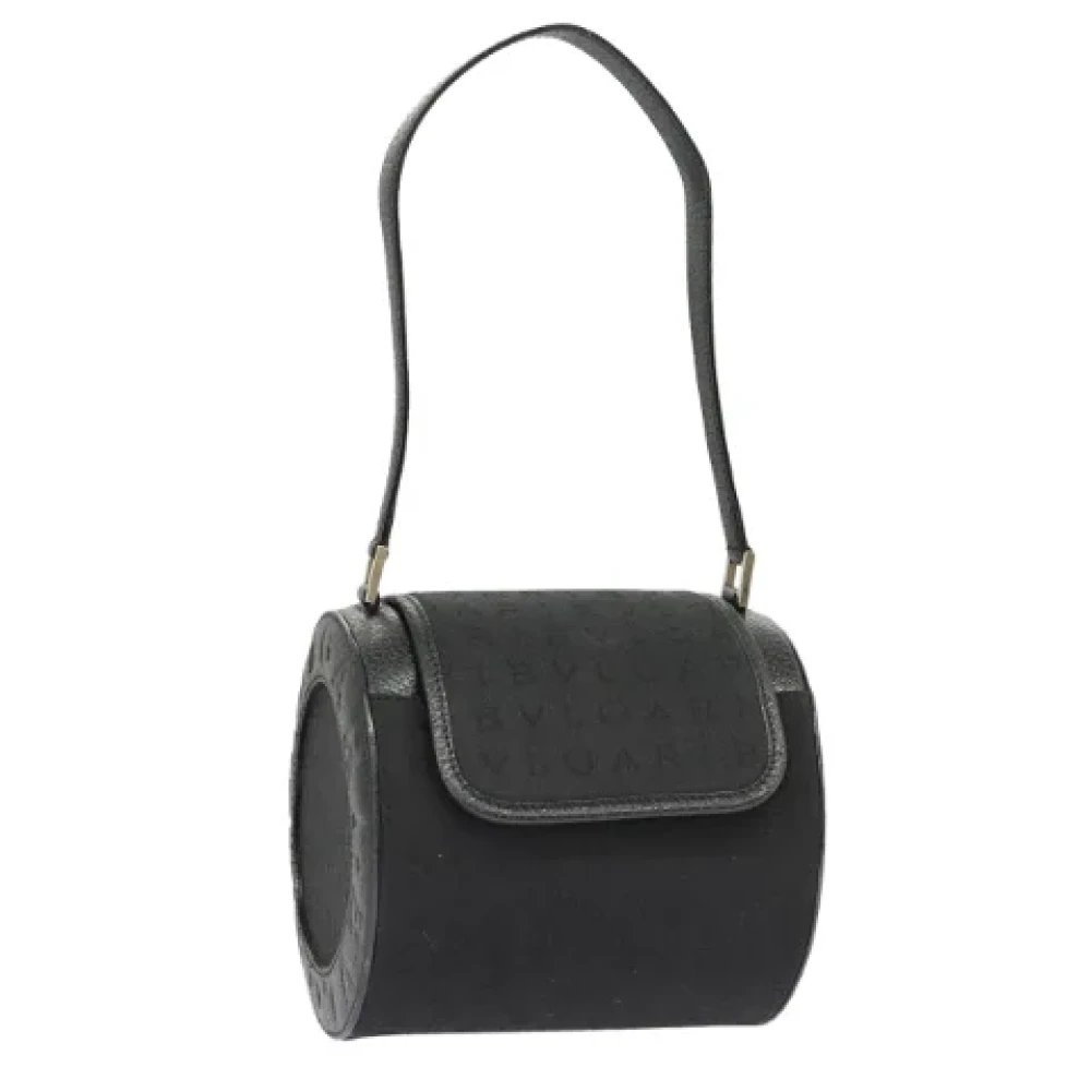 Bvlgari Vintage Pre-owned Canvas handbags Black Dames