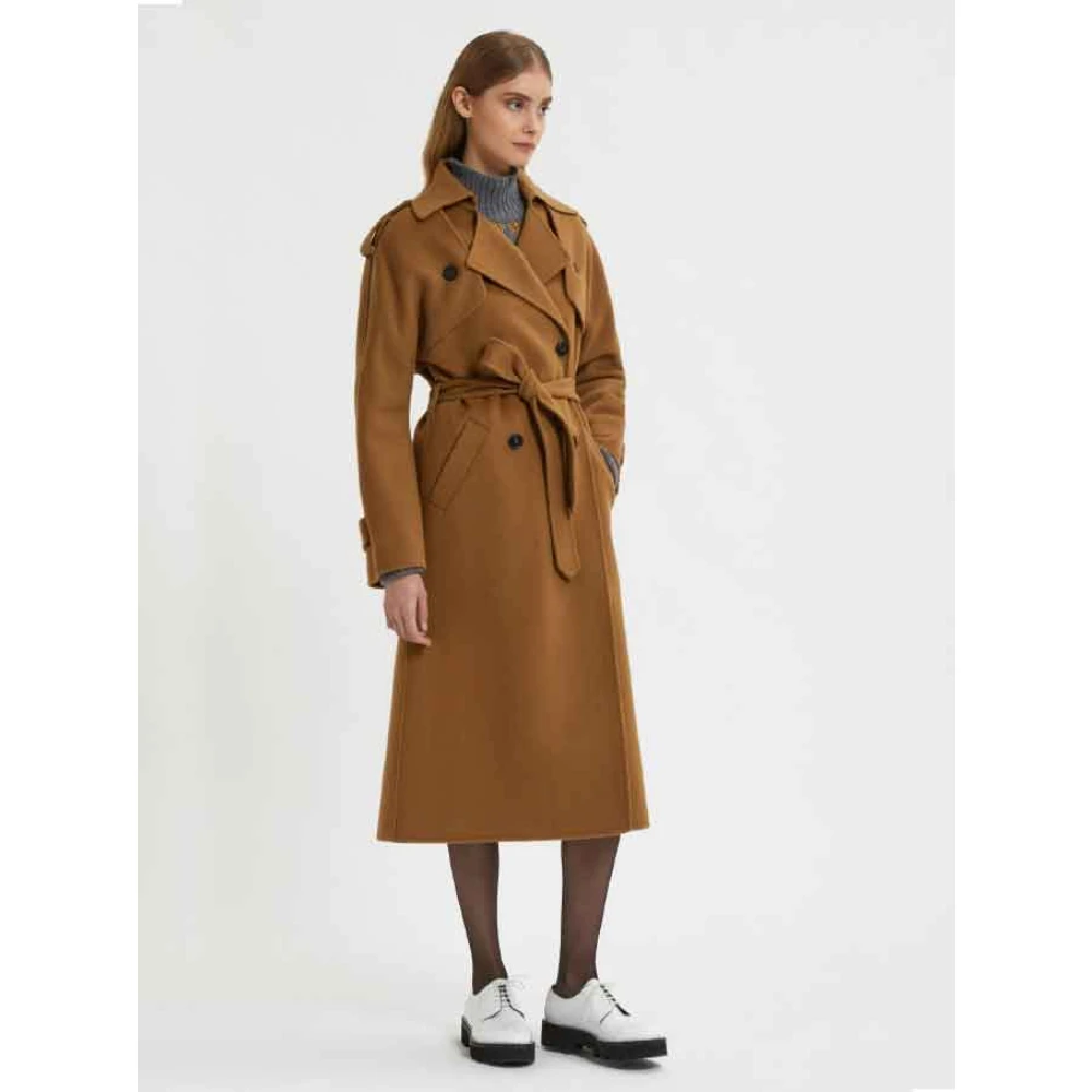 Ermanno Scervino Getailleerde trenchcoat in hazelnoot Brown Dames