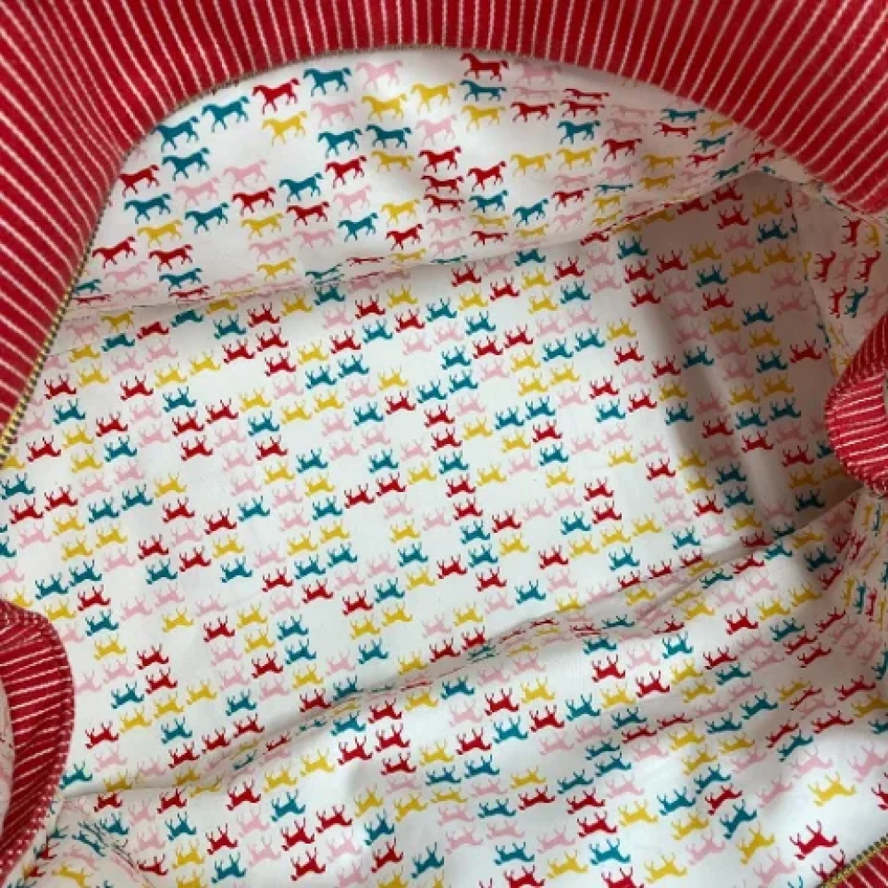 Hermès Vintage Pre-owned Canvas totes Red Dames