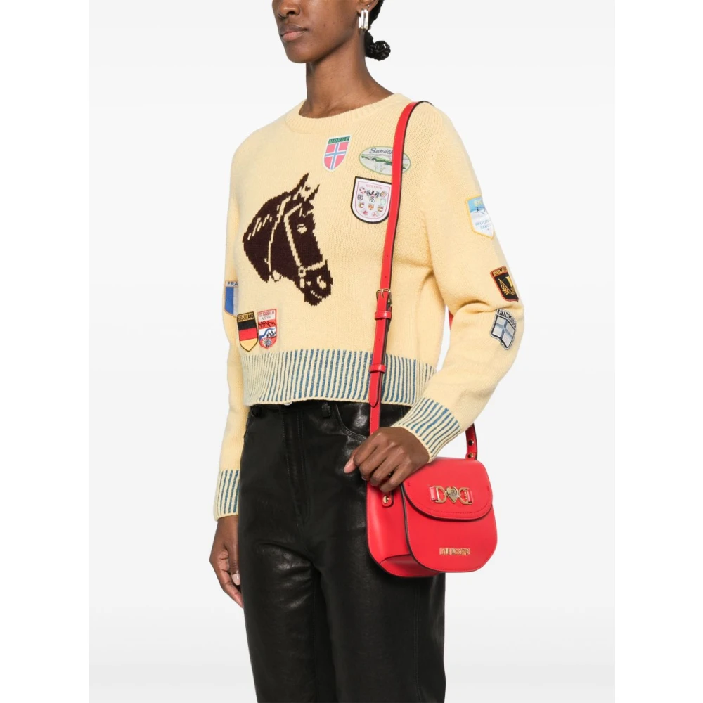 Love Moschino Rode Schoudertas voor Vrouwen Pink Dames