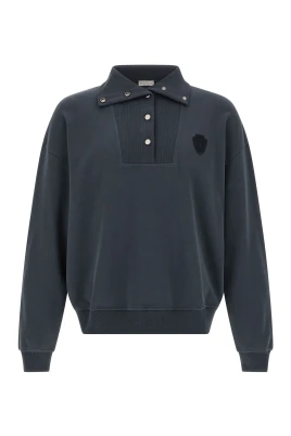 Sweatshirt med bomullslogotyp