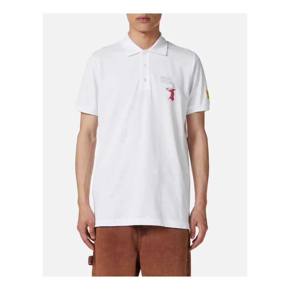 Iceberg Regular fit witte polo van piqué stof White Heren
