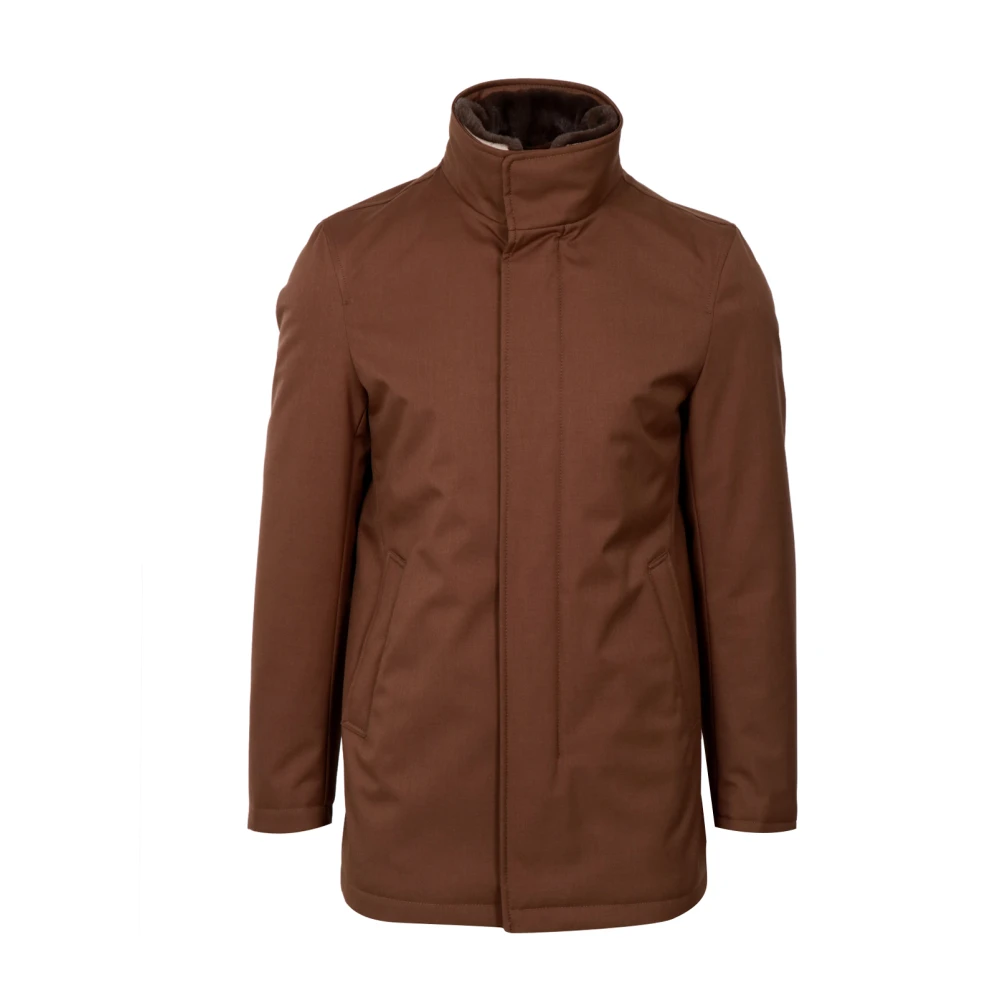 Herno Mannelijk Bruin Jassen Heren, L, Leer, Carcoat